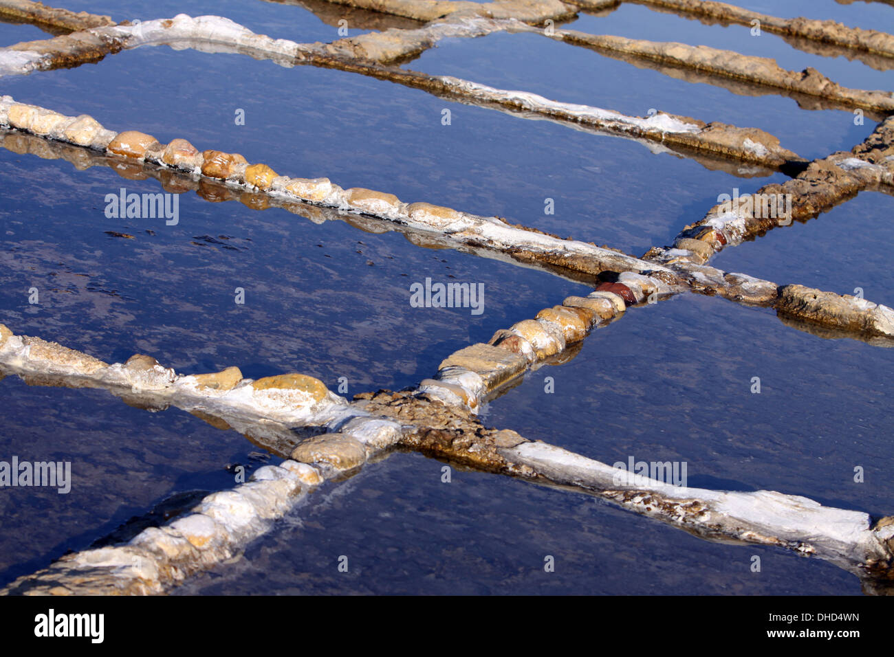 Salt works in the rocks Stock Photo Alamy