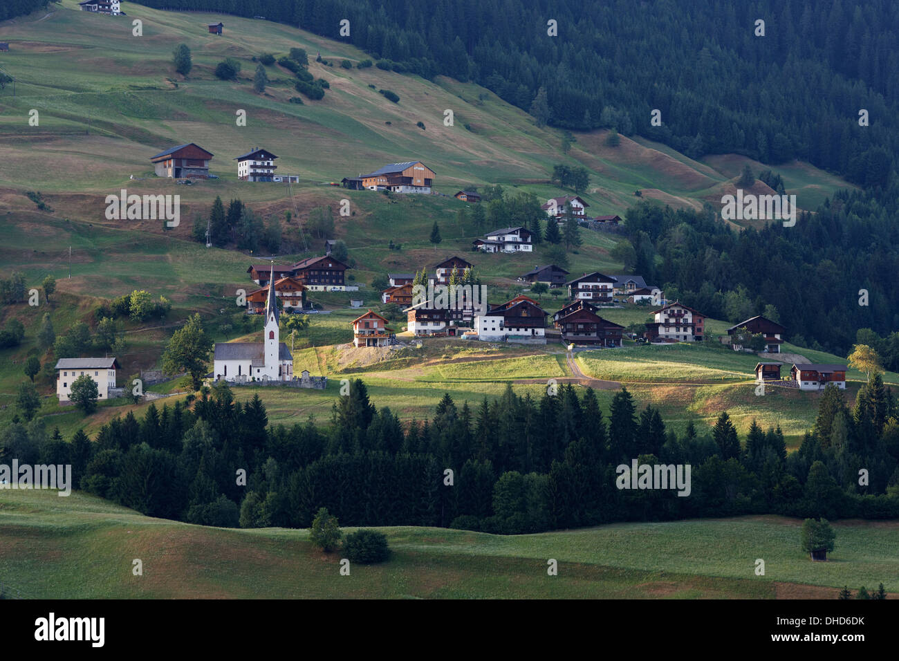 Austria, Carinthia, Lesachtal, Village Kornat Stock Photo