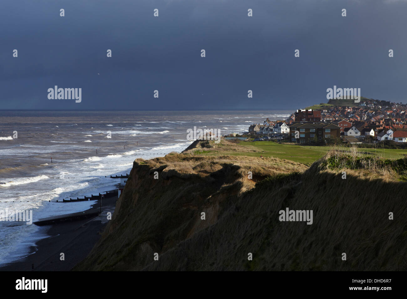 Stormy weather at Sheringham on the North Norfolk Coast Stock Photo Alamy