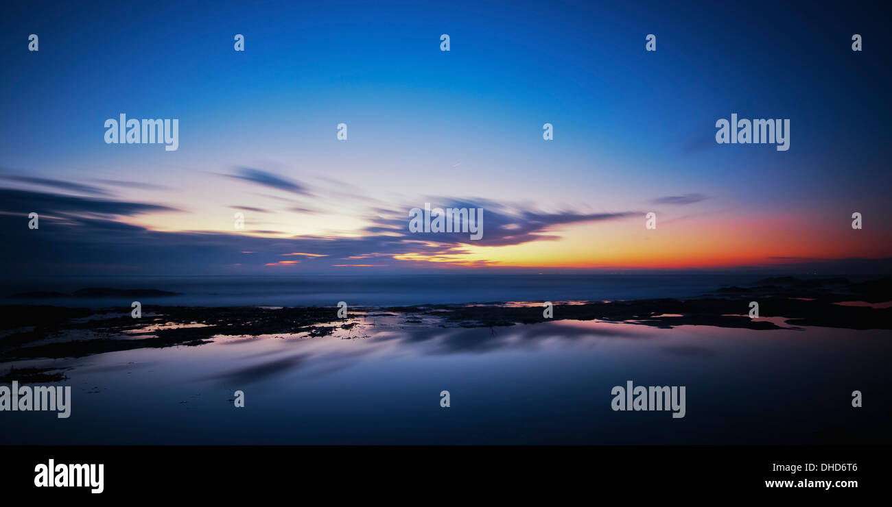 UK, Scotland, Edinburgh, Portobello, Sunset at beach Stock Photo Alamy