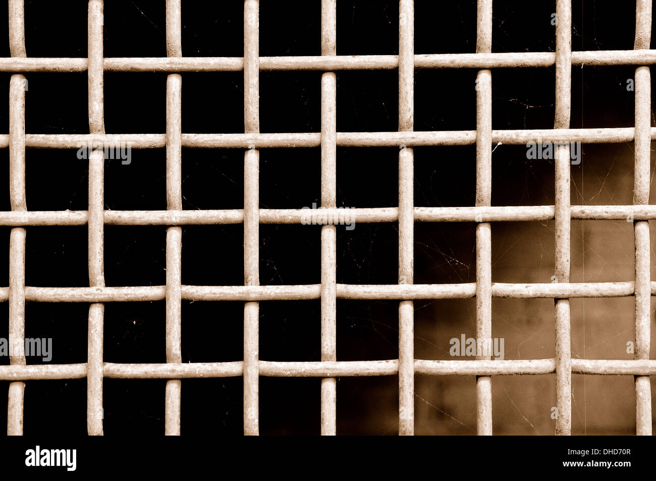 rusty lattice sepia Stock Photo
