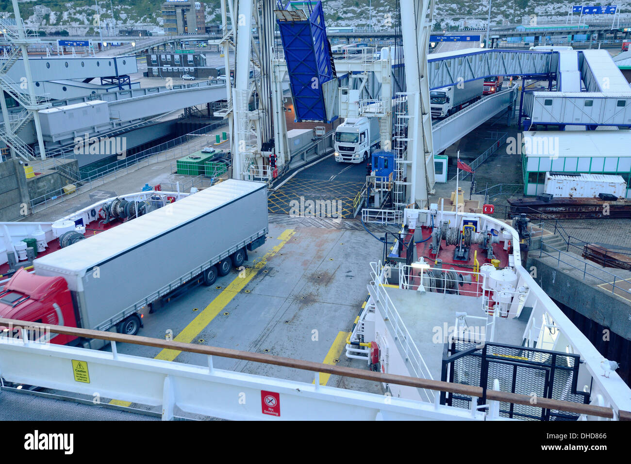 Dover ferry loading Stock Photo