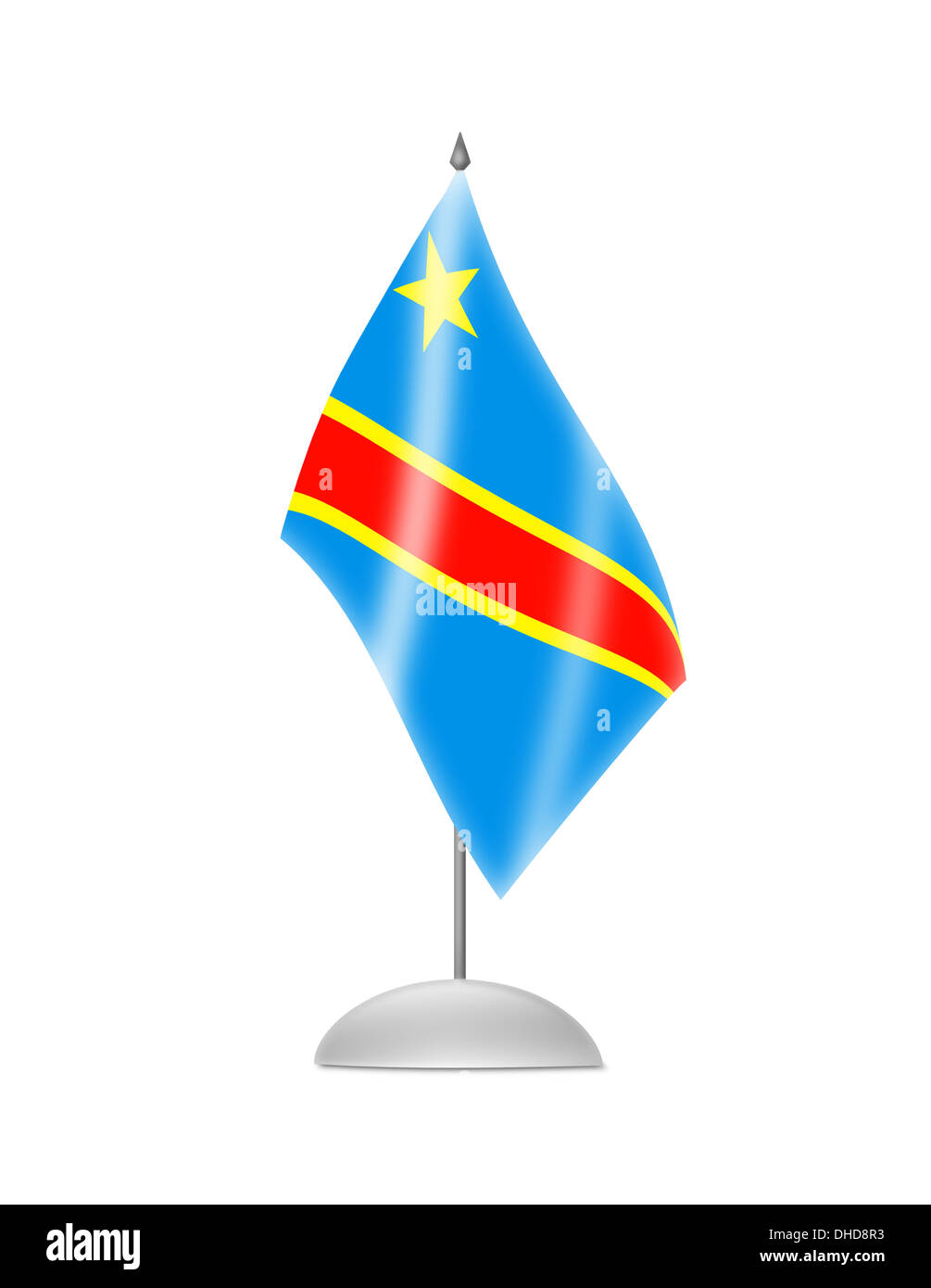 The Democratic Republic of the Congo flag Stock Photo - Alamy
