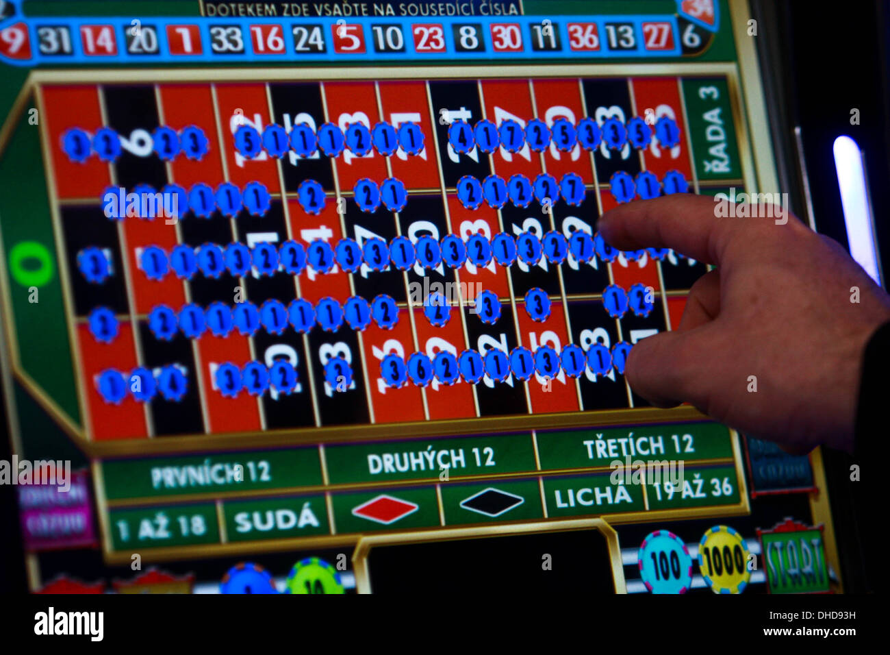 Slot machine, gaming, Czech republic Stock Photo