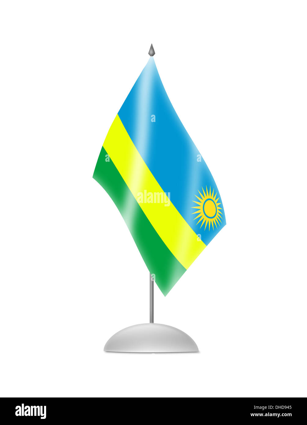 The Rwanda flag Stock Photo - Alamy