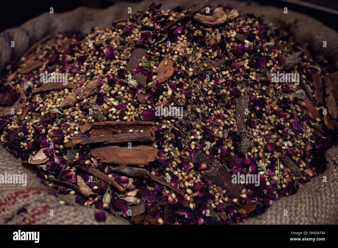 Indian blend of dry spices masala closeup Stock Photo Alamy