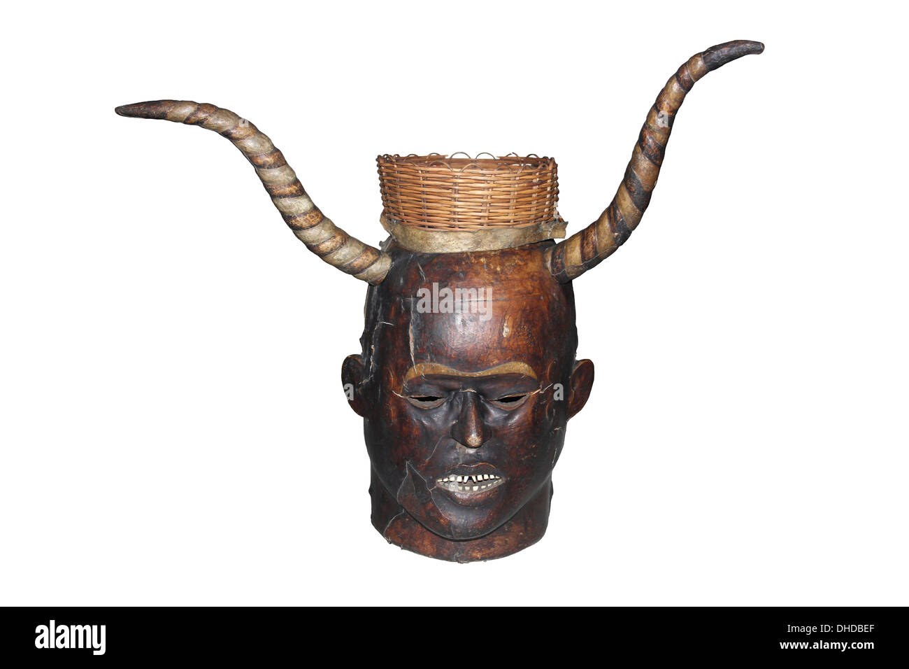 Helmet Mask With Horns Stock Photo