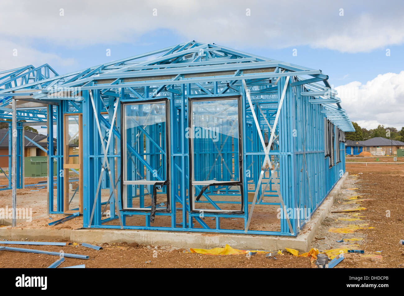 New home construction framing Stock Photo Alamy