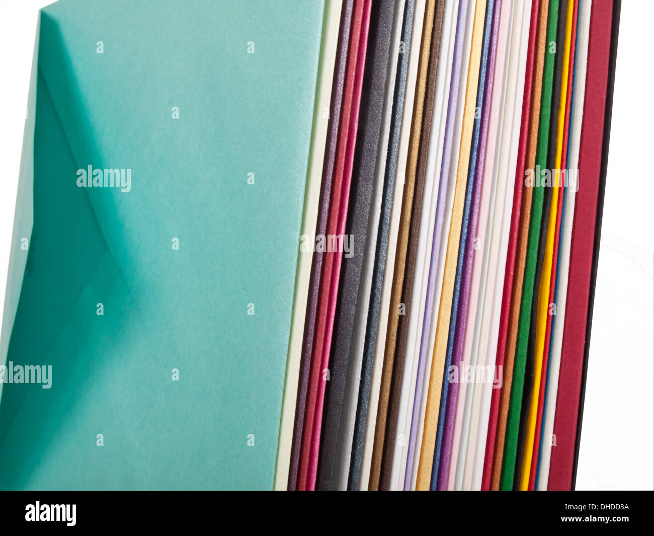 a lot of colorful envelops Stock Photo