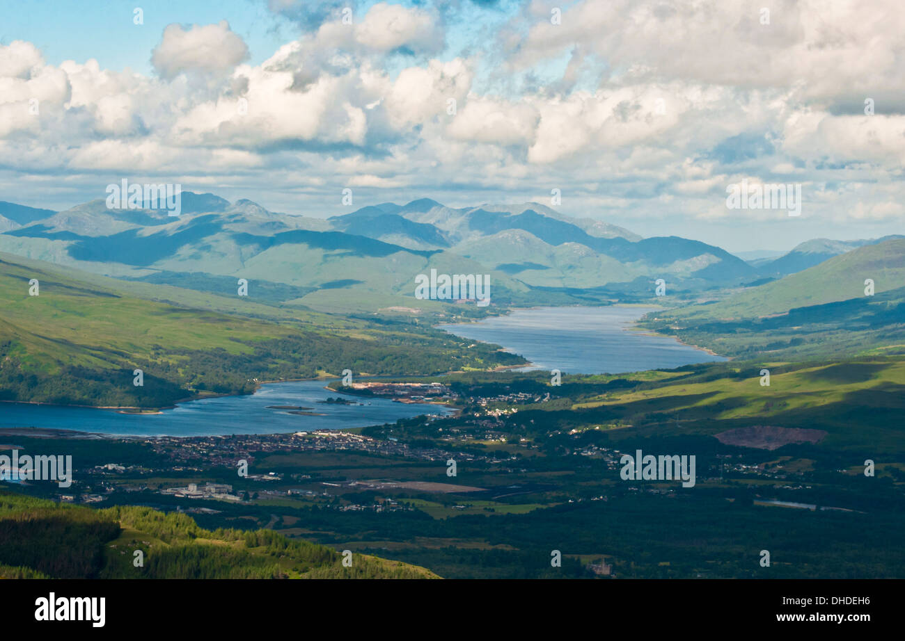 View of Fort William from Ben Nevis Stock Photo Alamy