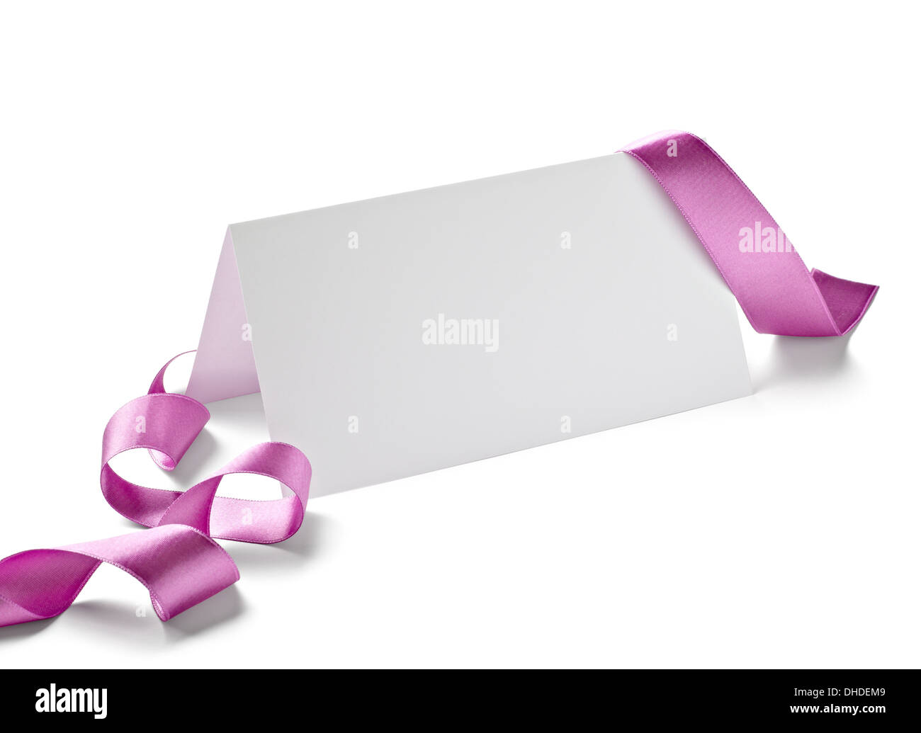 Notes Pink Ribbon note with ribbon Stock Photo - Alamy