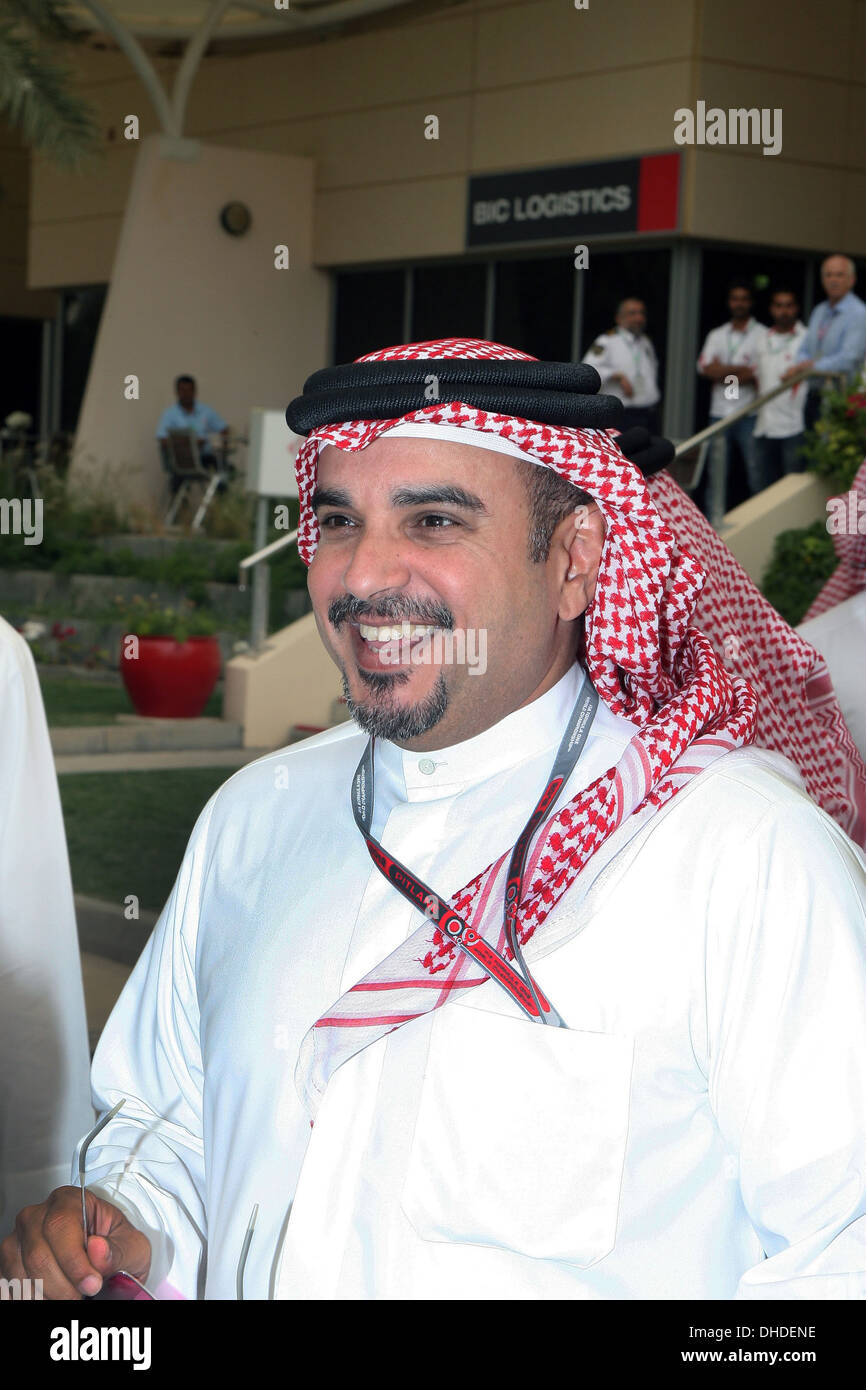 Salman bin Hamad bin Isa Al Khalifa crown prince of Bahrain F1 Grand Prix Bahrain Manama Bahrain - 22.04.12 Stock Photo