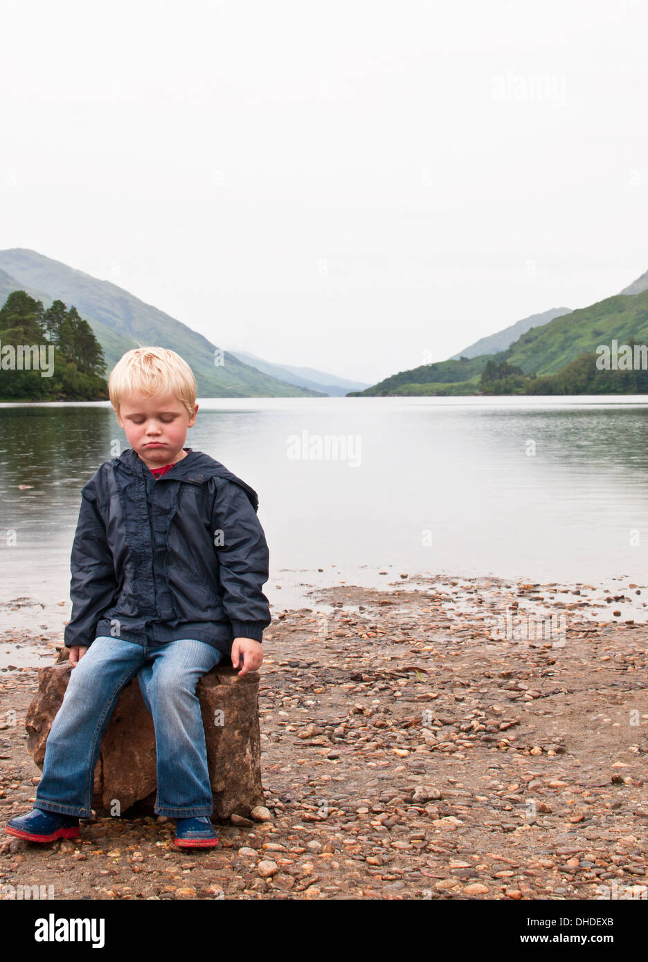 A sad little child Stock Photo