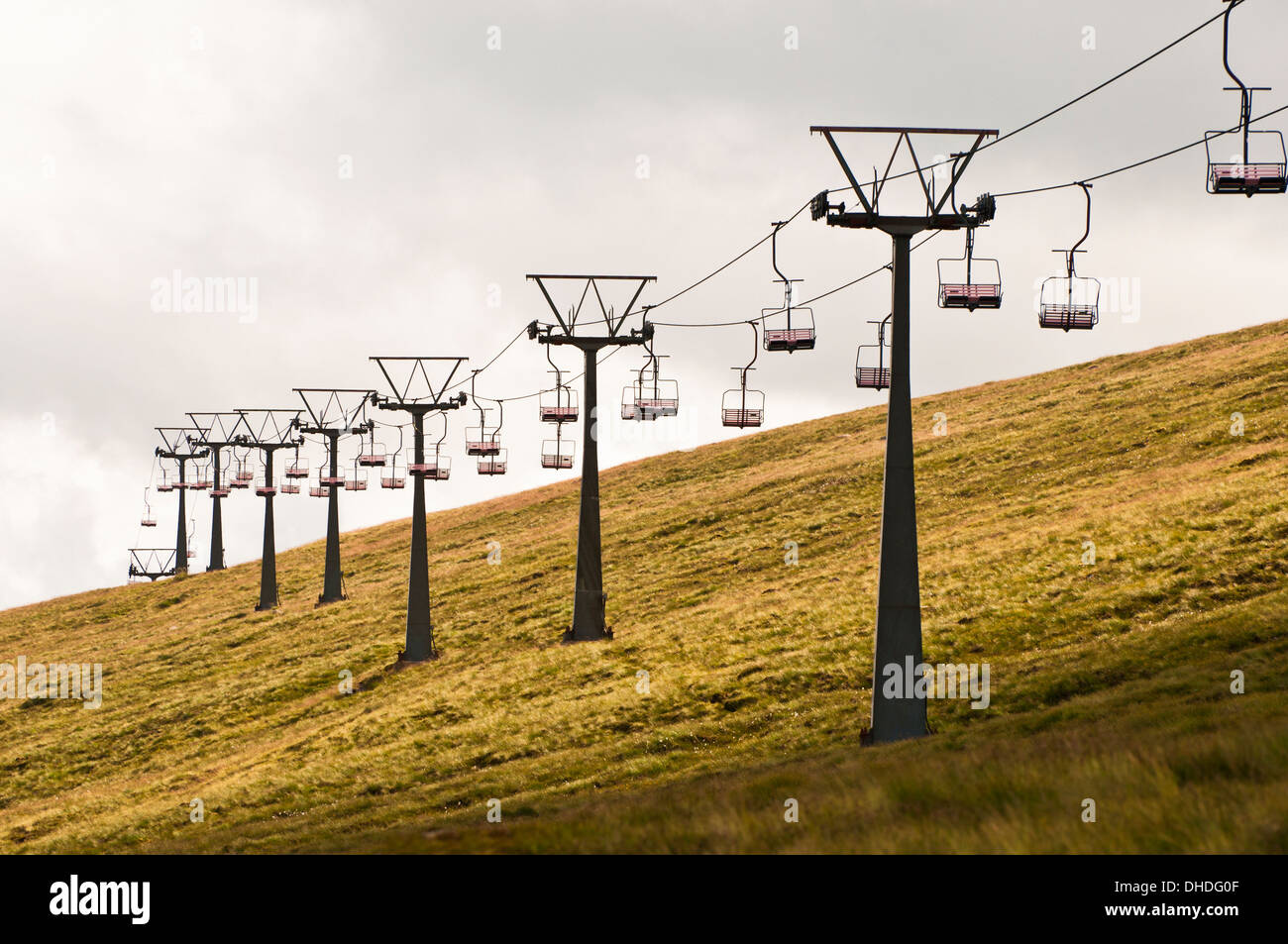 Ski chairs at Ben Nevis Stock Photo Alamy