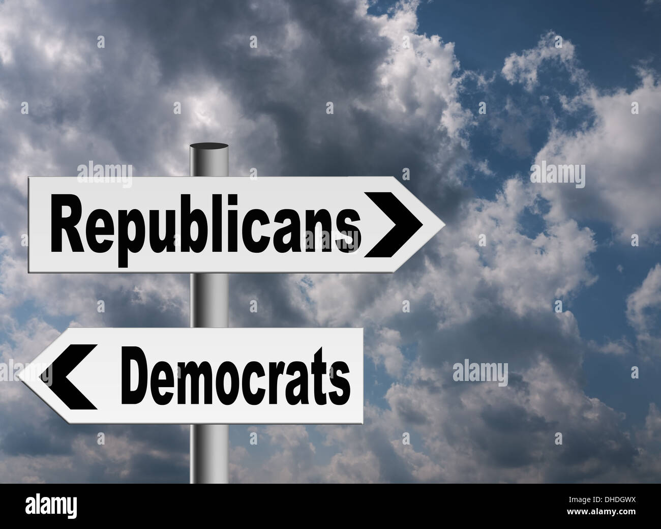 US politics concept - stormy sky Stock Photo