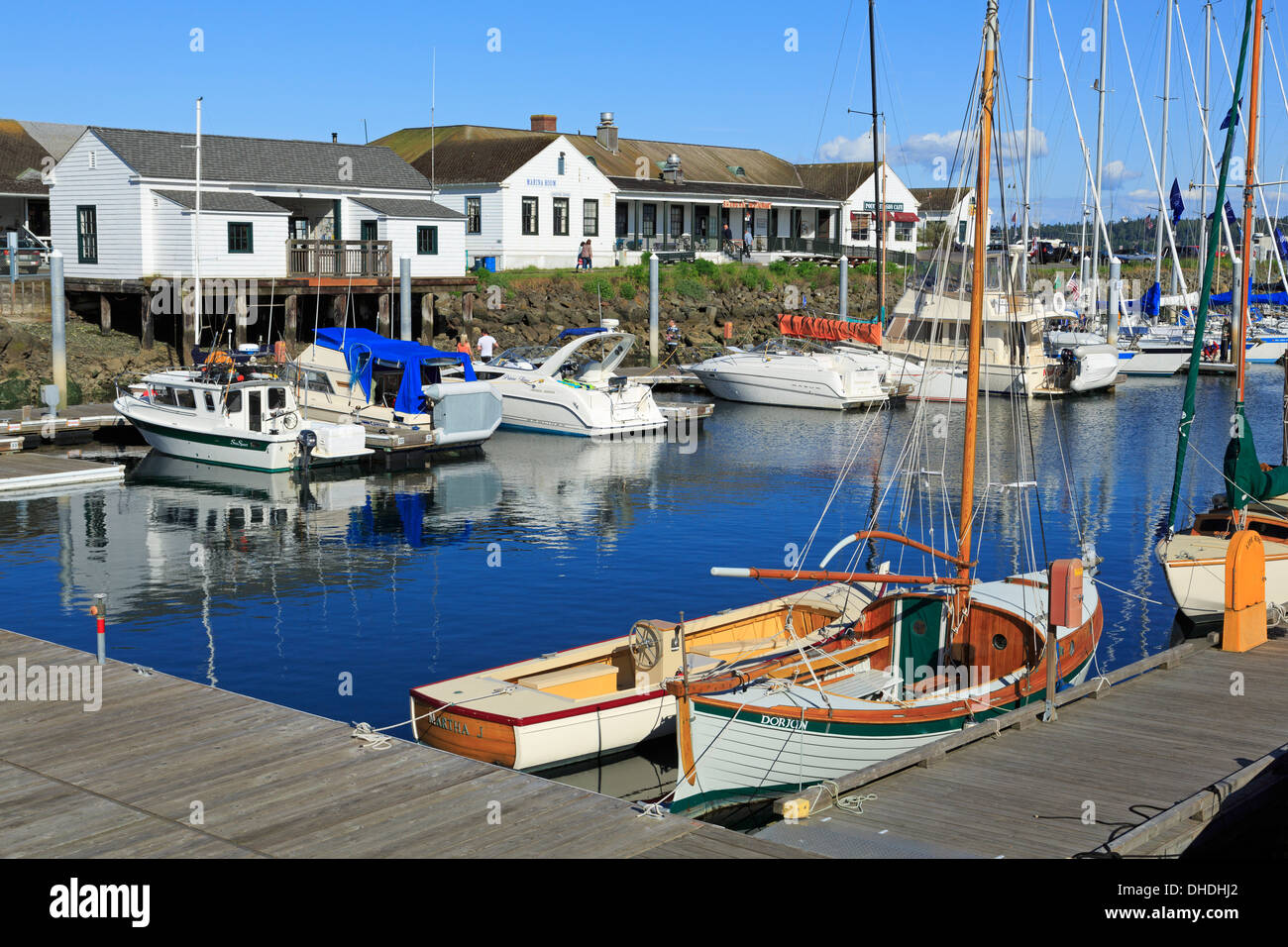 Marina in Port Townsend, Puget Sound, Washington State, United States of America, North America Stock Photo