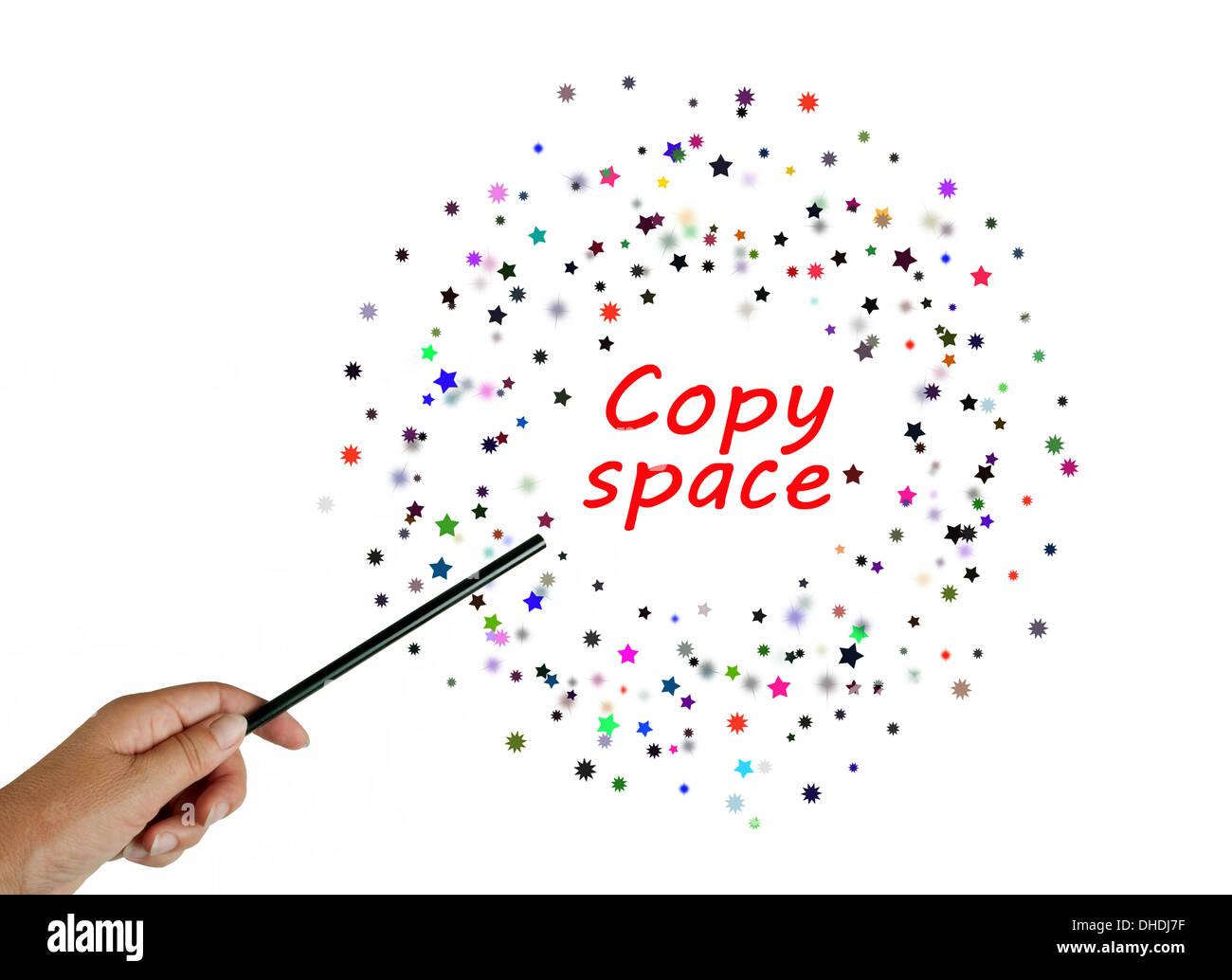 Magic wand with copyspace. Stock Photo