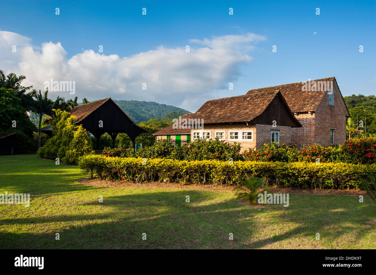 Rebuilt German farm near Pomerode, Brazil Stock Photo