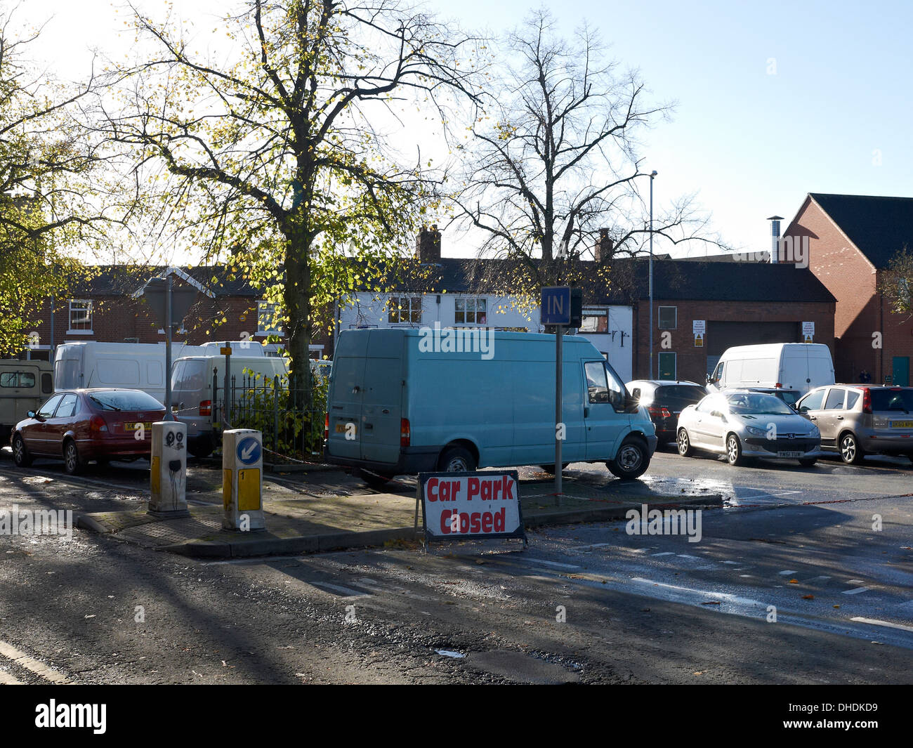 Car parked in closed car park, Sandbach Cheshire UK Stock Photo - Alamy