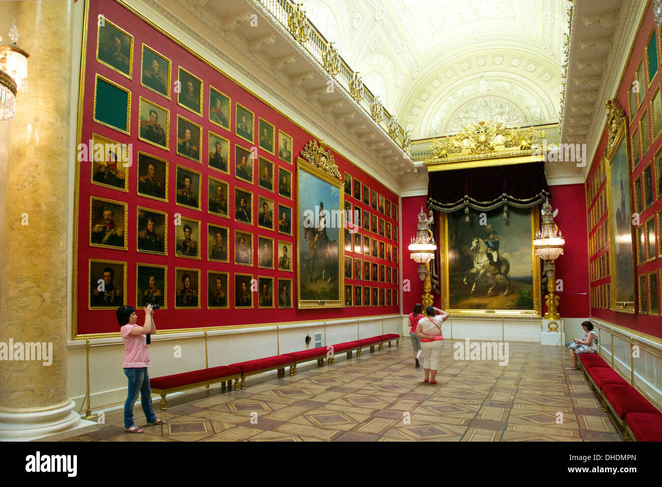1812 War Gallery, Winter Palace, State Hermitage Museum, St. Petersburg, Russia, Europe Stock Photo
