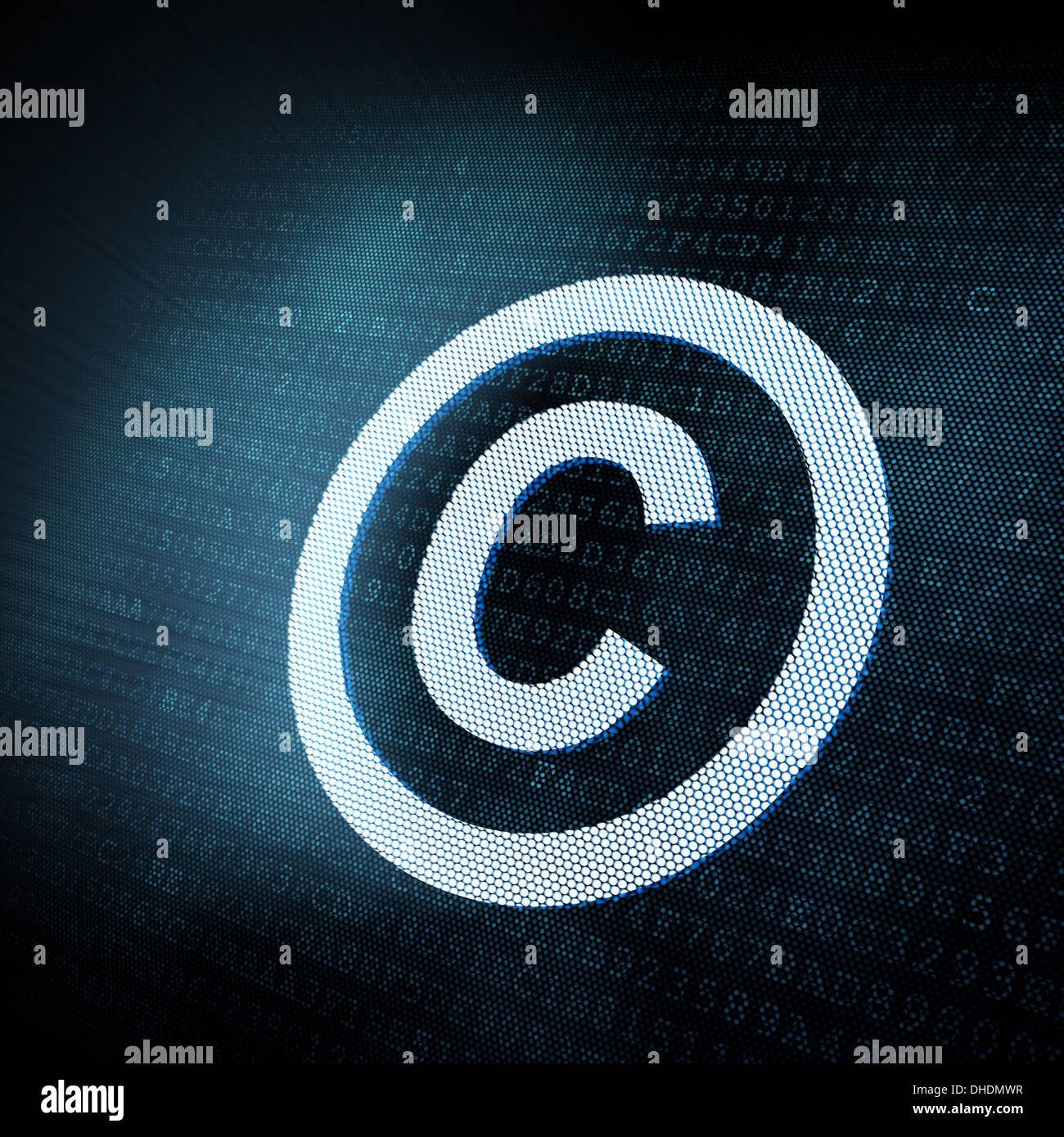 Pixeled Copyright sign illustration Stock Photo - Alamy