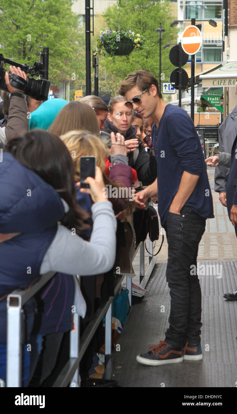 Zac Efron outside the BBC Radio 1 studios London, England - 24.04.12 ...