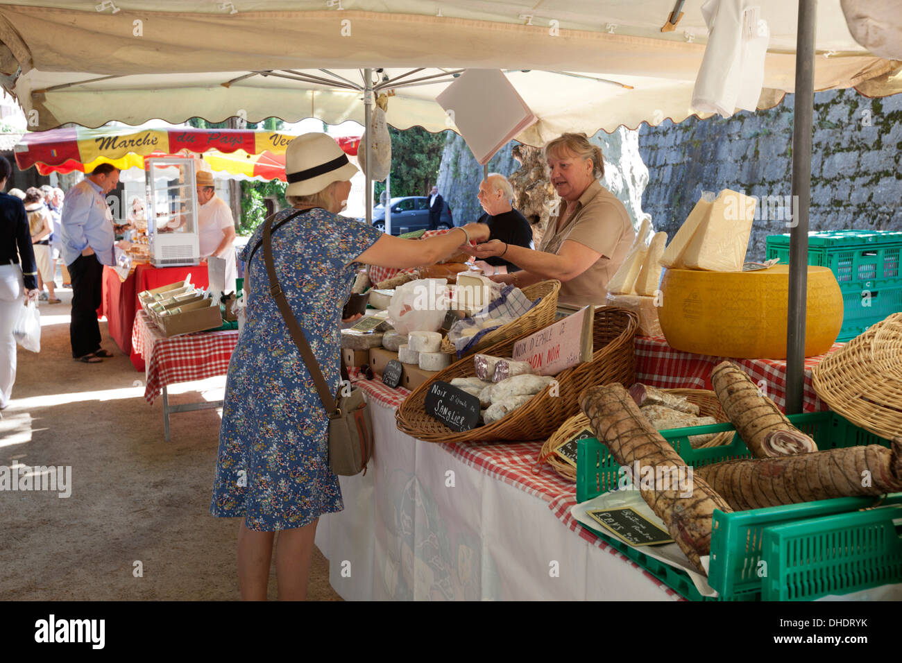 Local market, Saint-Paul-de-Vence, Provence-Alpes-Cote d'Azur, Provence, France, Europe Stock Photo