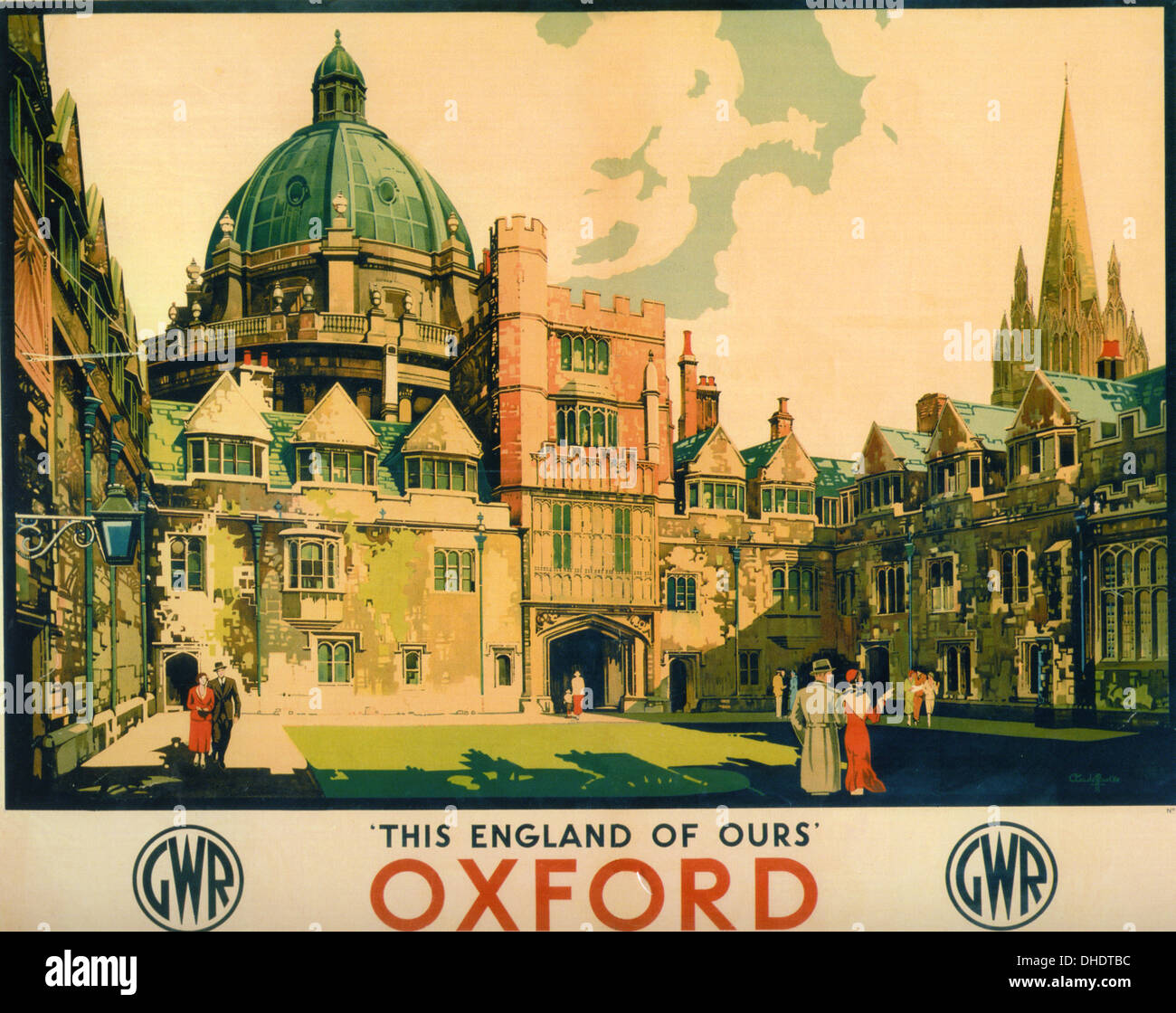 OXFORD in a Great Western Railway poster about 1930. The Radcliffe