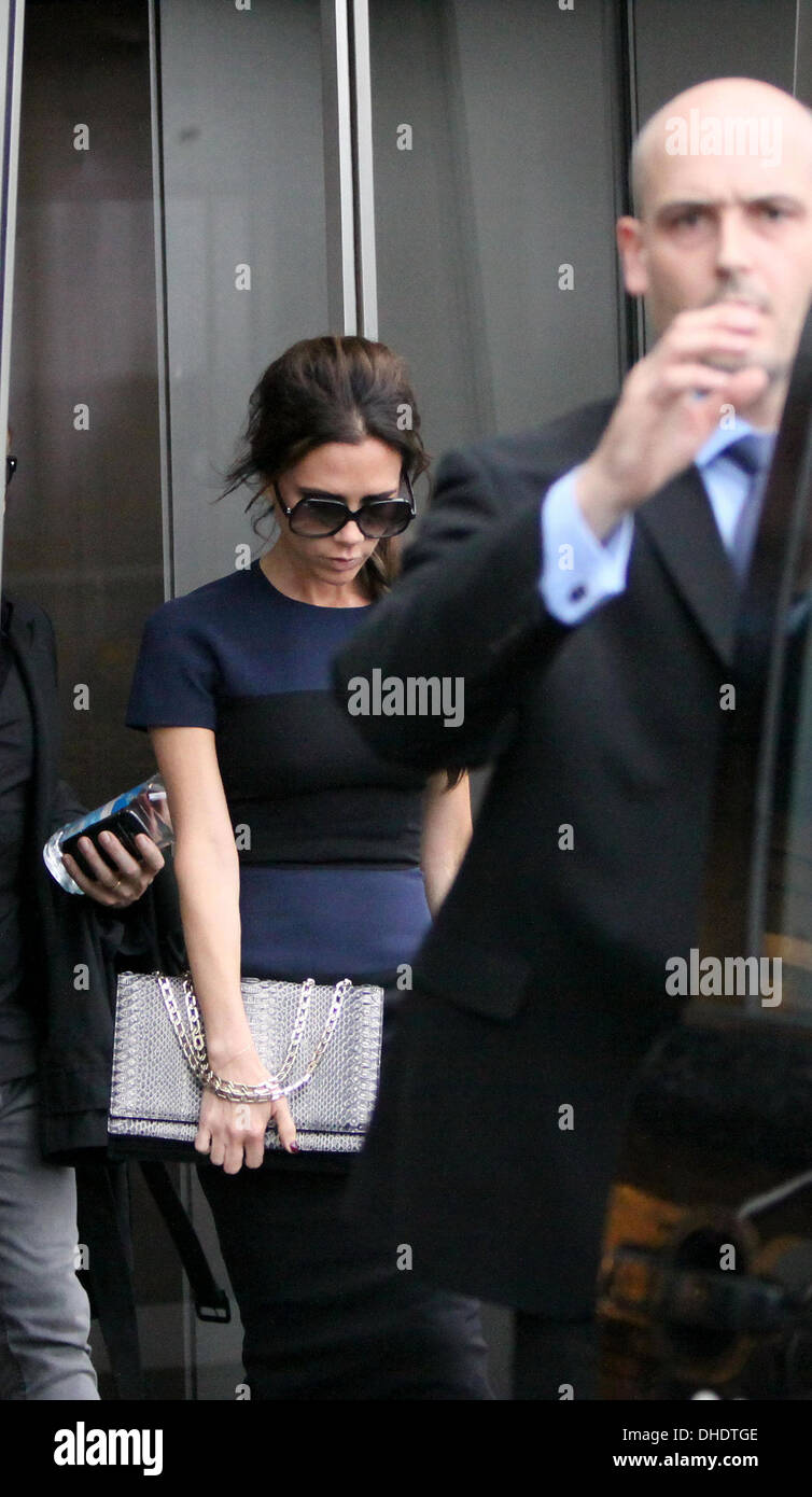 Victoria Beckham leaving China World Trade Center after her DVB fashion