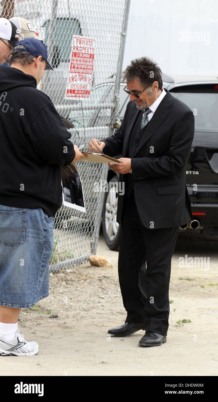Al Paci films scenes his new movie 'Stand Up Guys' in Los Angeles Los ...