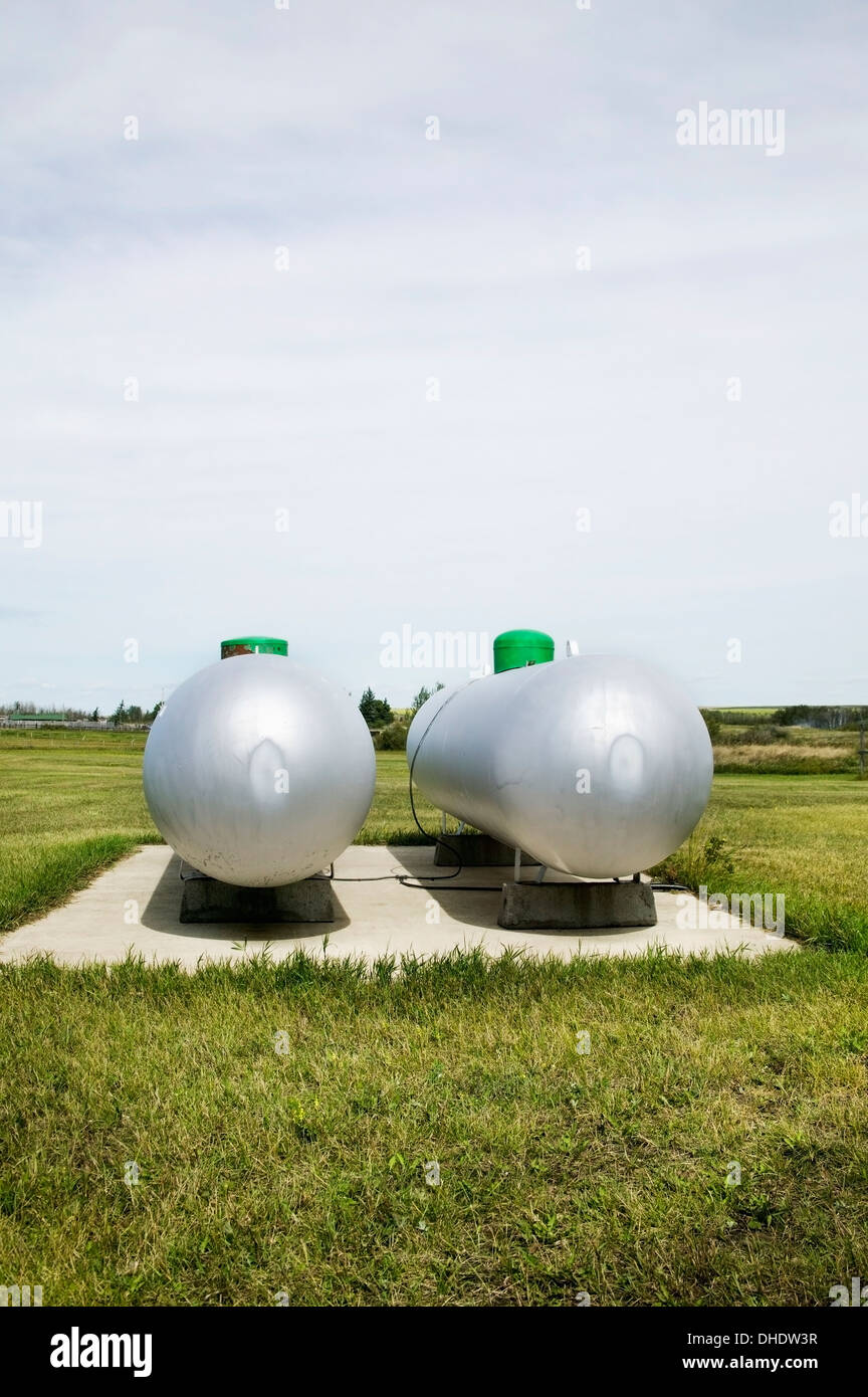 Natural Gas Tanks; Saskatchewan, Canada Stock Photo Alamy