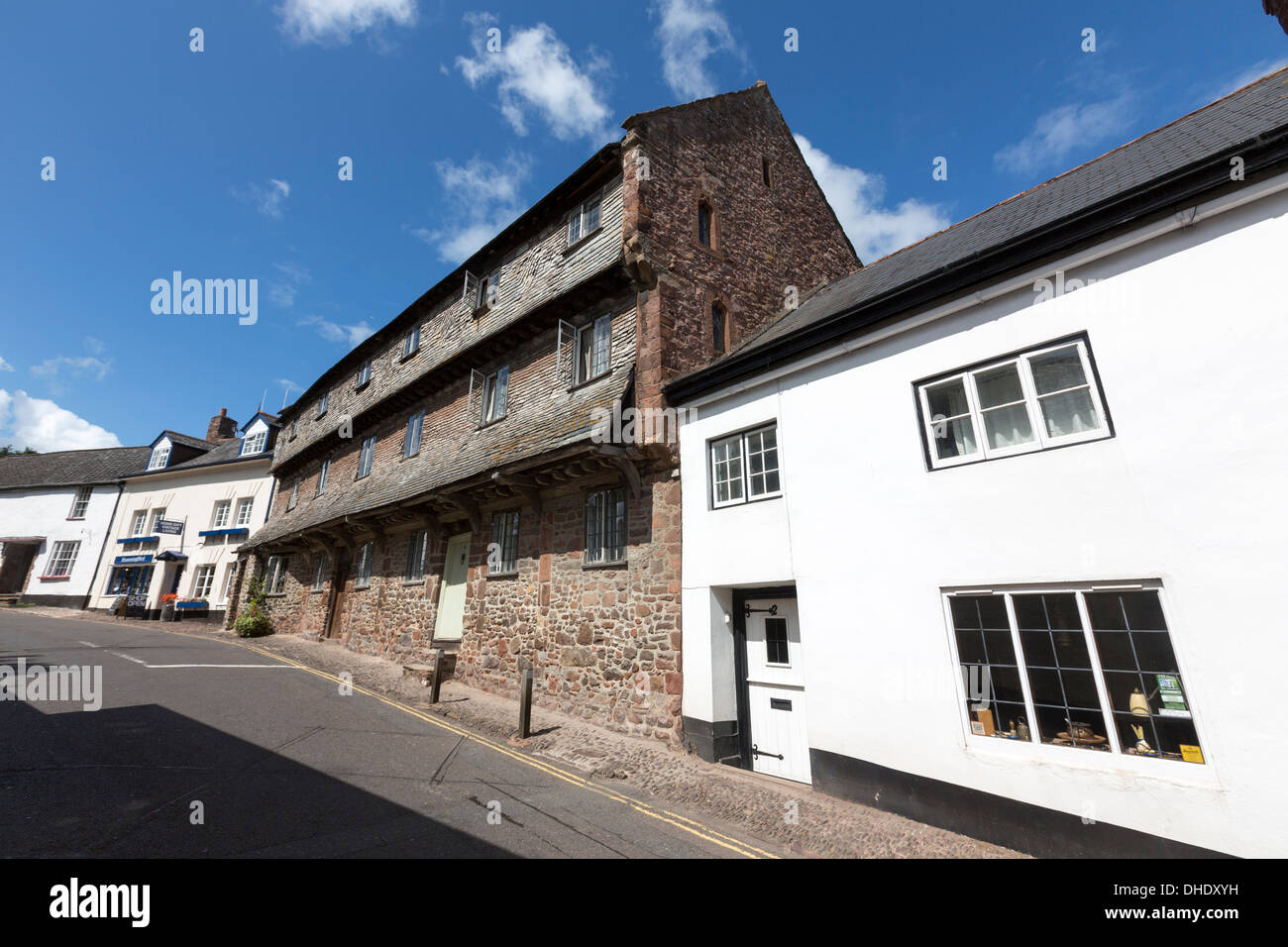 Old Nunnery building in Church Street, Dunster Stock Photo