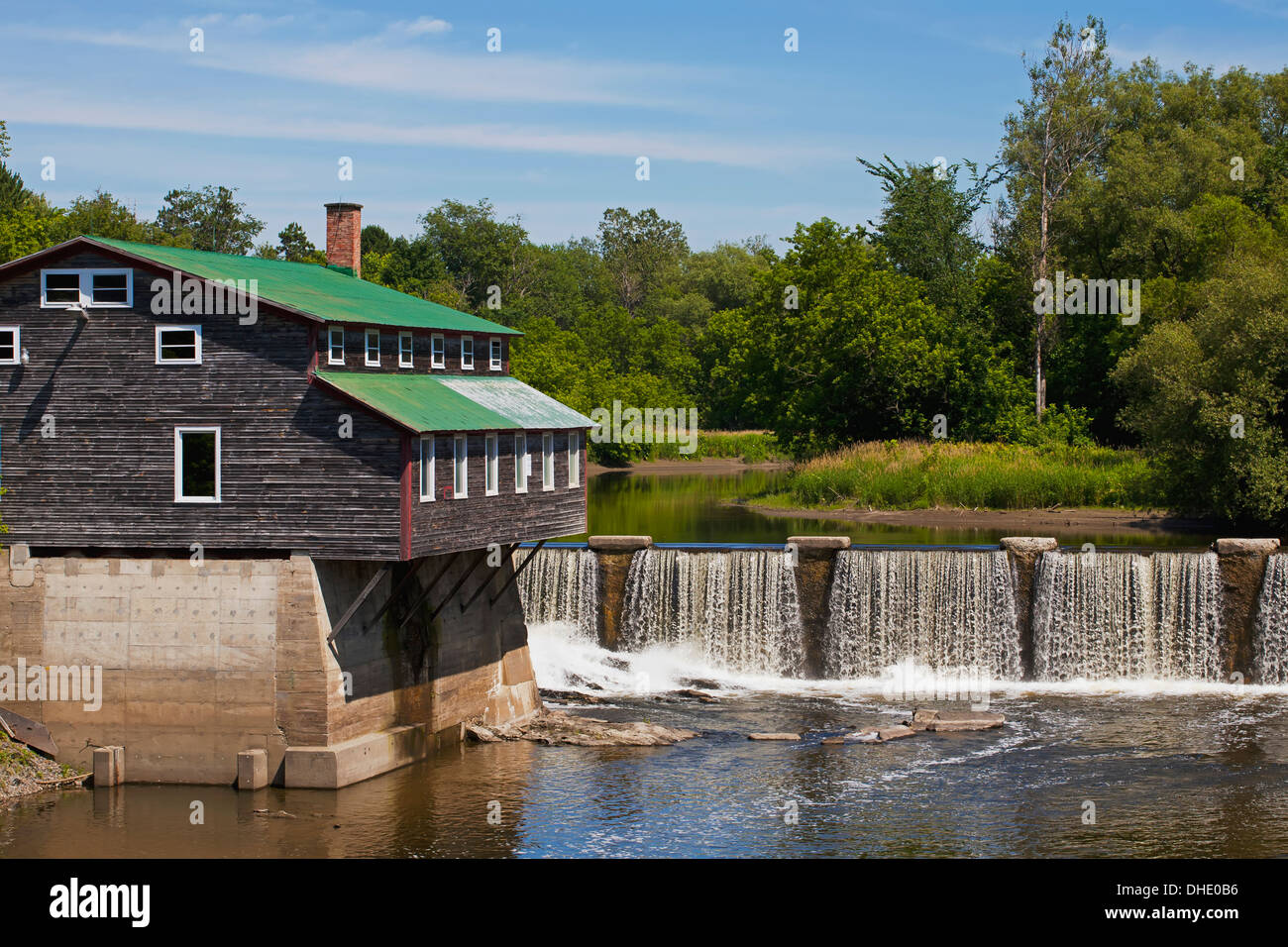 The Old Grain Mill Built In 1897; Huntingville, Quebec, Canada Stock