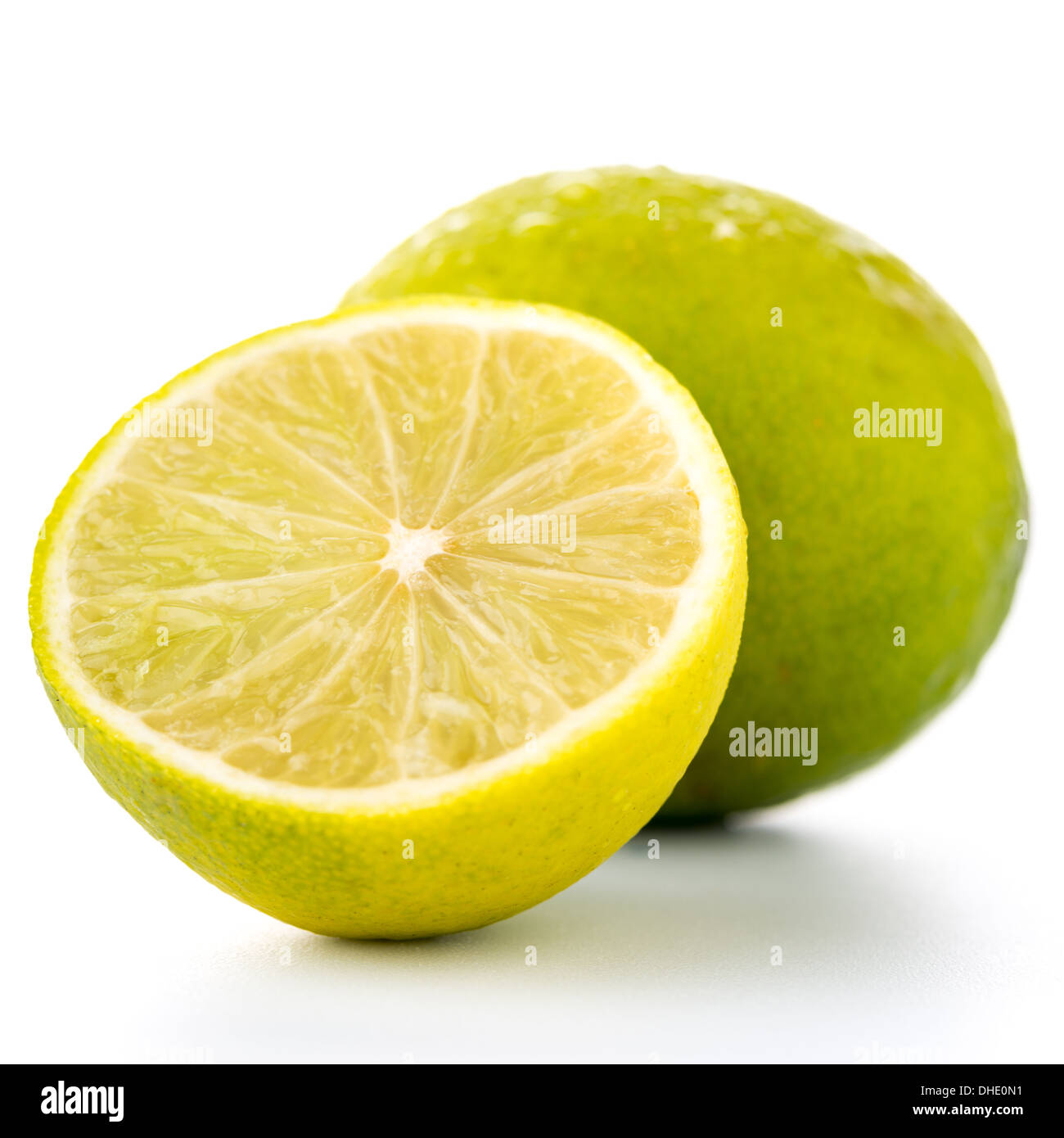 Fresh green lime isolated on white background Stock Photo - Alamy