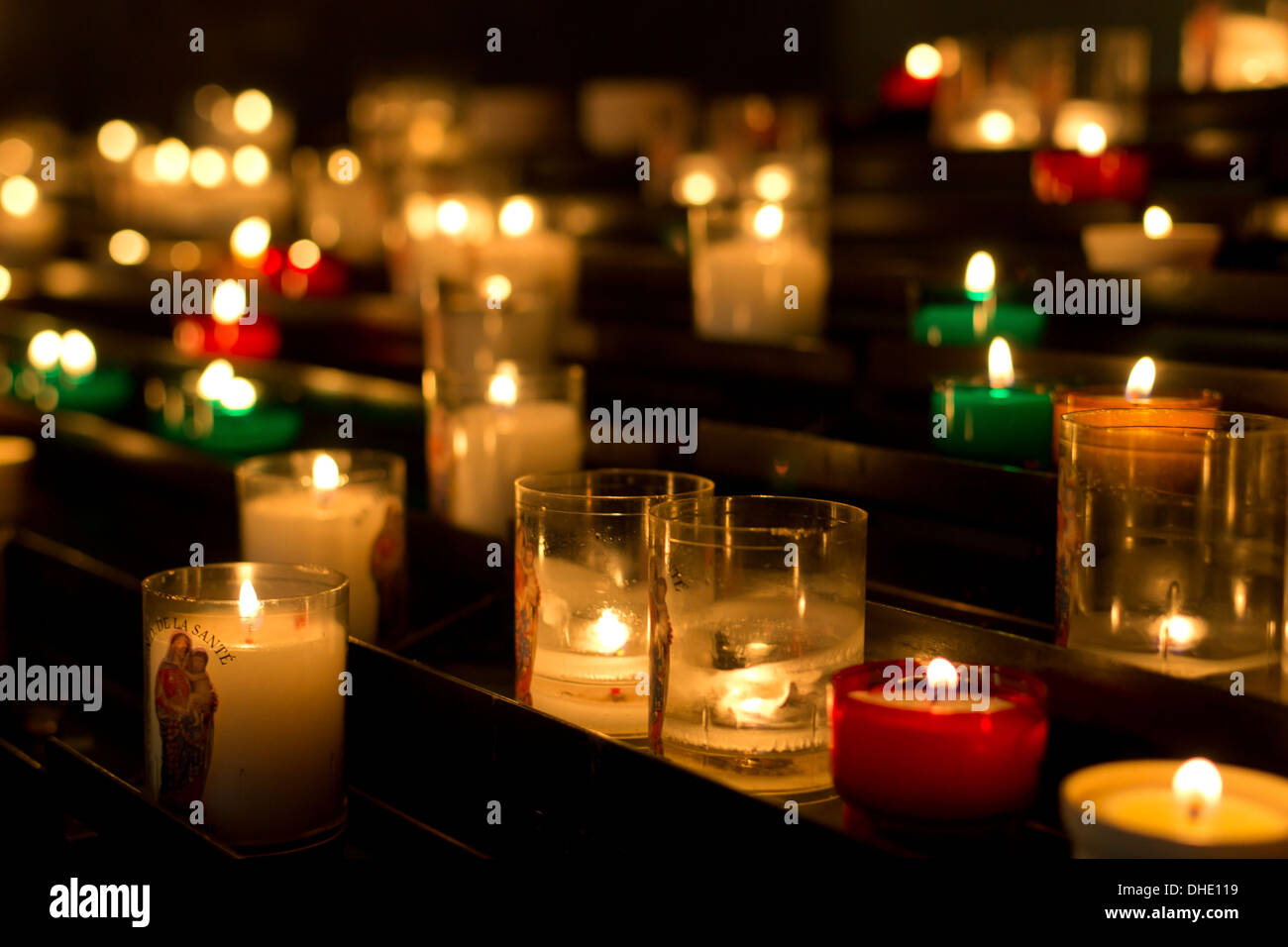 Candles in the church Stock Photo Alamy