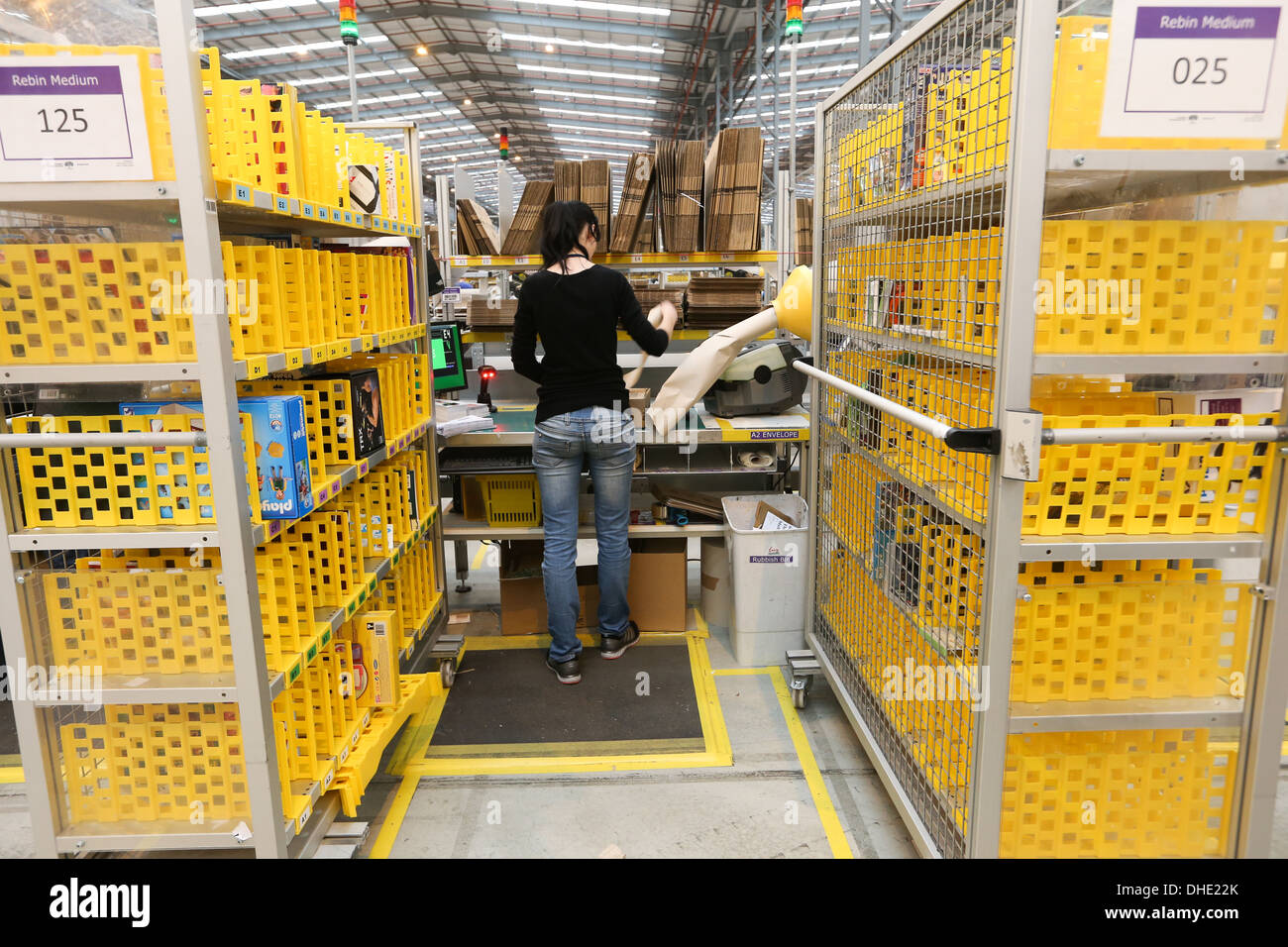 Amazon fulfilment centre (warehouse)  in Peterborough Cambridgeshire Stock Photo