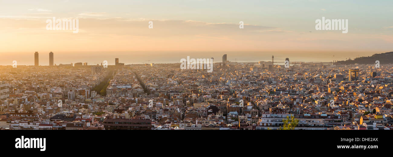 Sunrise in Barcelona Stock Photo
