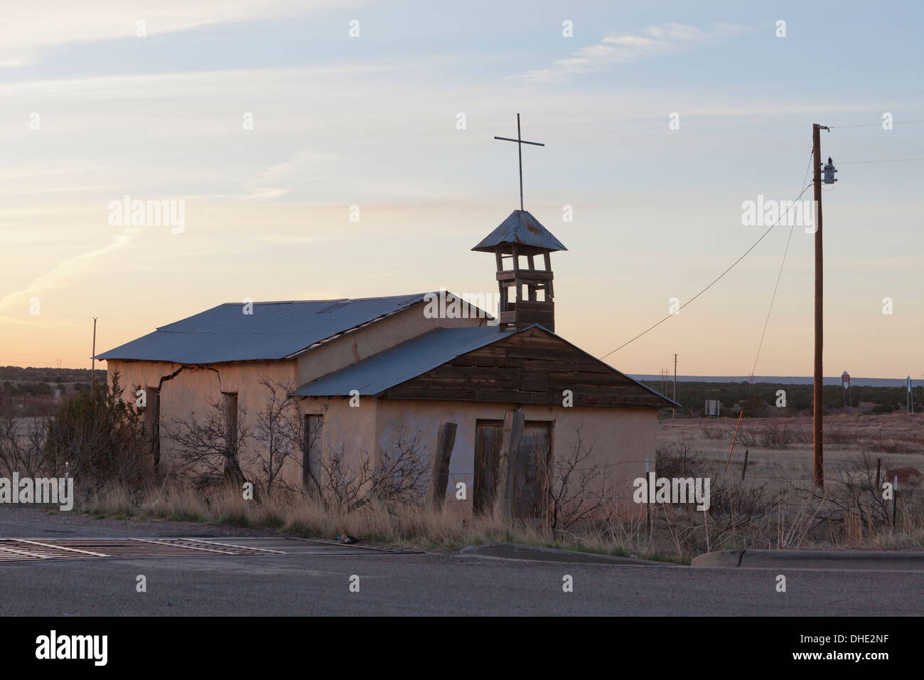 Abandoned church building - New Mexico USA Stock Photo