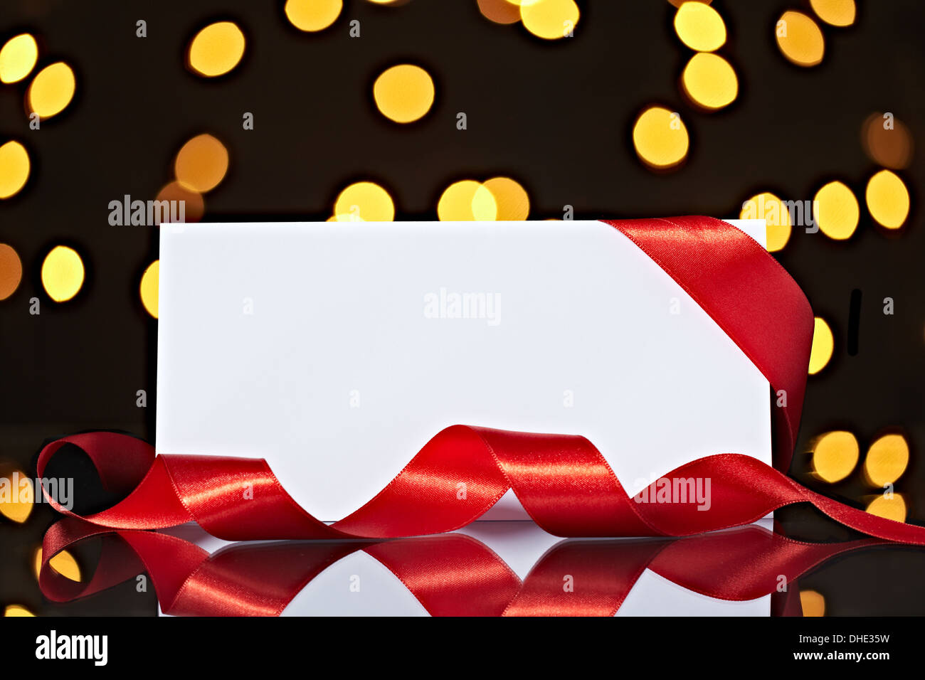 note with ribbon Stock Photo - Alamy