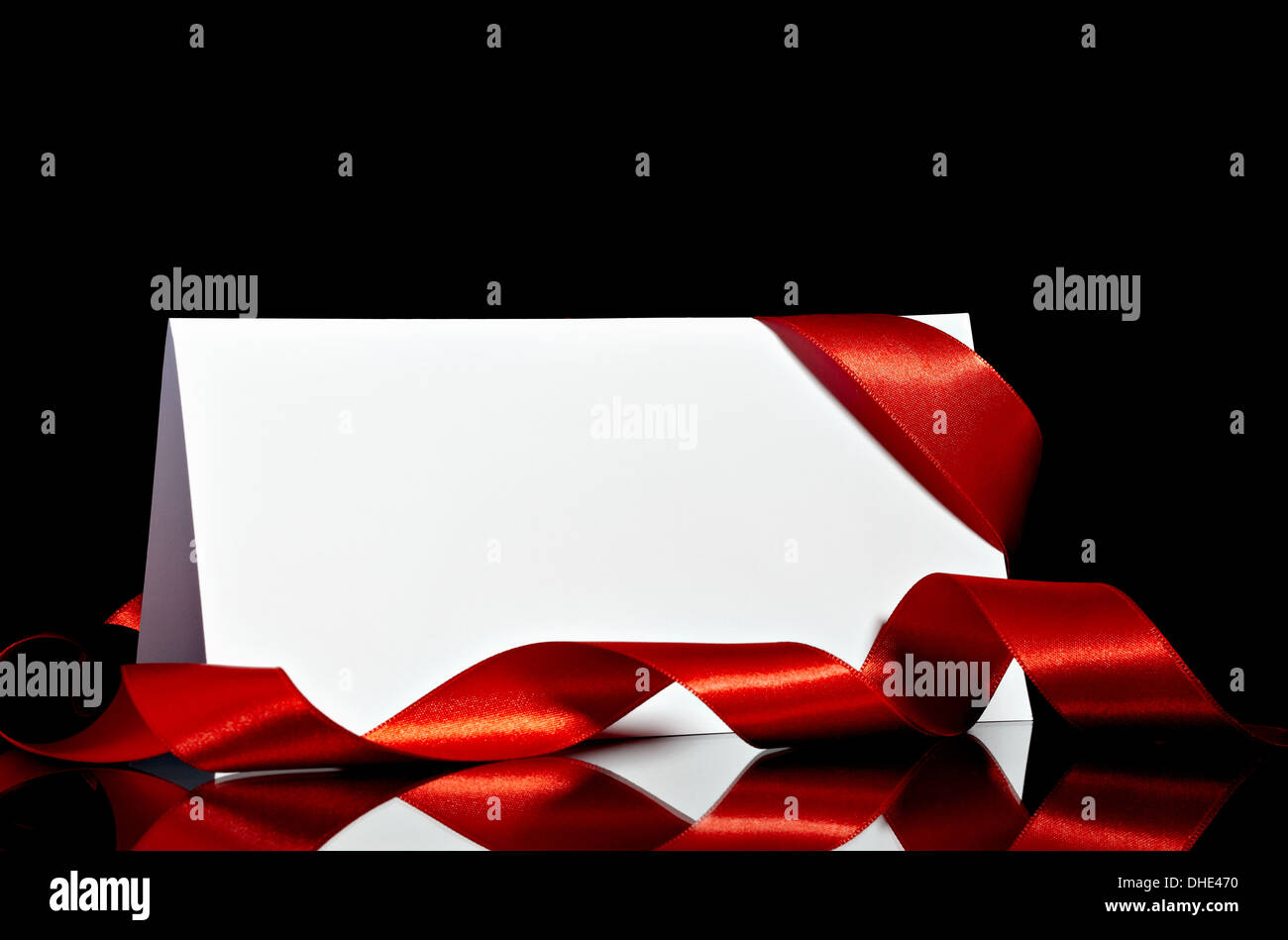 note with ribbon Stock Photo - Alamy