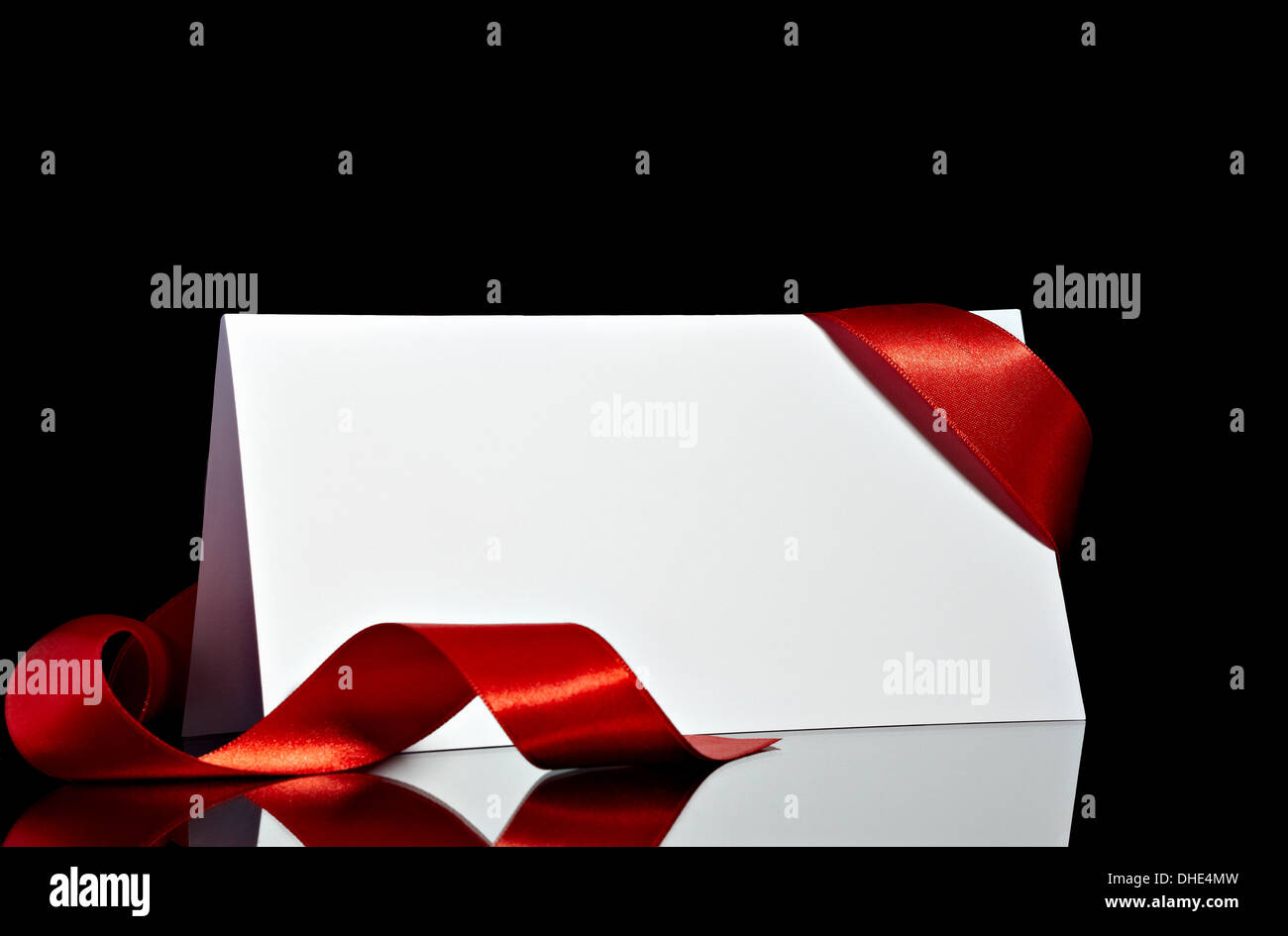 note with ribbon Stock Photo - Alamy