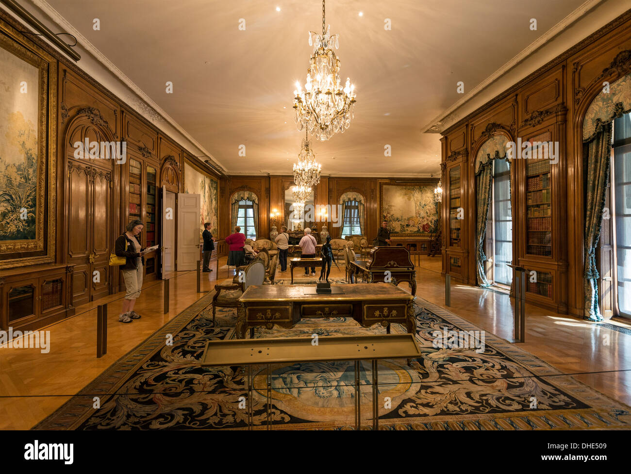 The interior of the beautiful Huntington Art Gallery at the Huntington Library and Botanical Gardens in San Marino, CA. Stock Photo