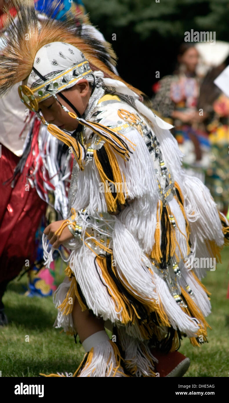 Indian boy dancer, Totah Festival Pow Wow, Farmington, New Mexico USA