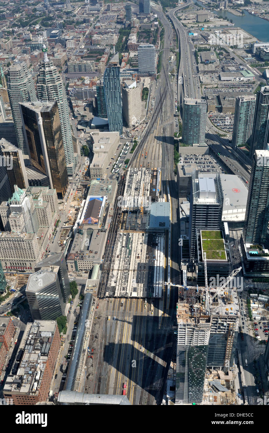 A view of the City of Toronto from the CN tower. Stock Photo