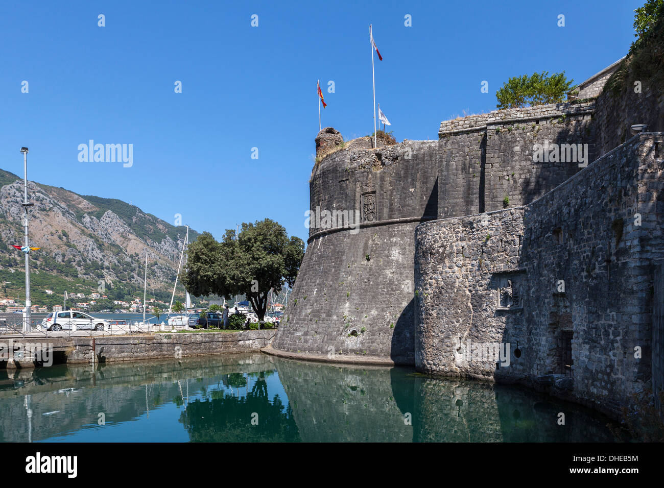 Kotor Old City walls, South Entrance, Kotor, UNESCO World Heritage Site, Montenegro, Europe Stock Photo