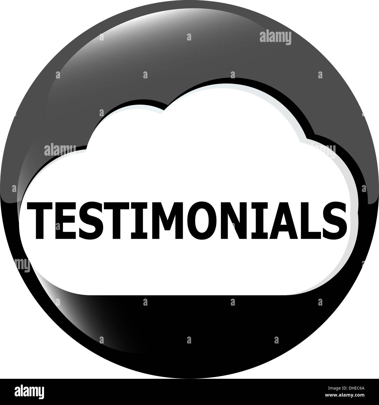 Testimonials Button Authenticate black hi-res stock photography and images - Alamy