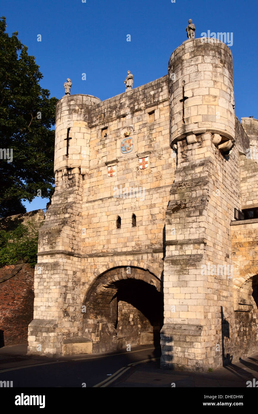 Bootham Bar in York City Wall, City of York, Yorkshire, England, United