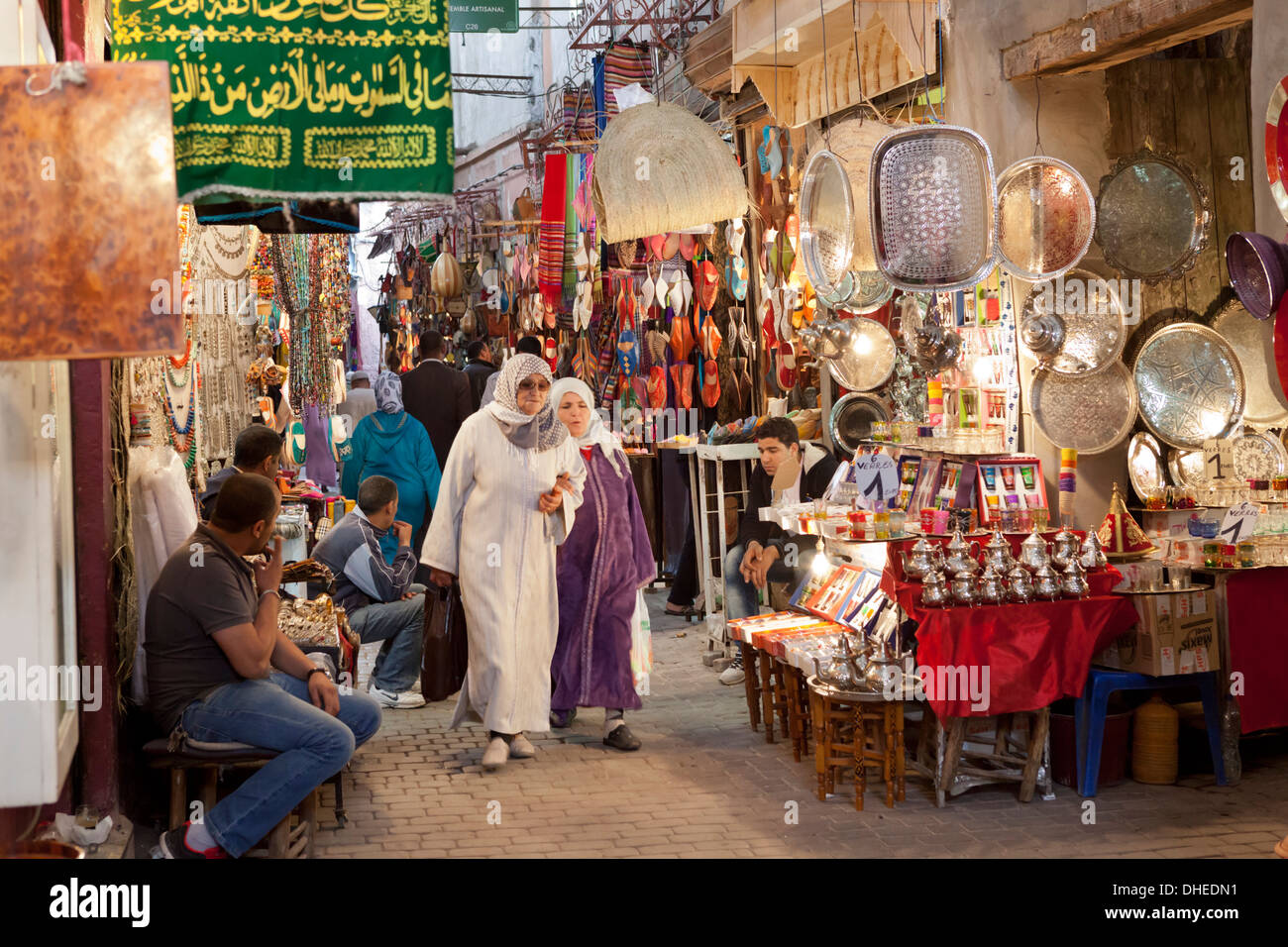 The souk, Marrakech, Morocco, North Africa, Africa Stock Photo