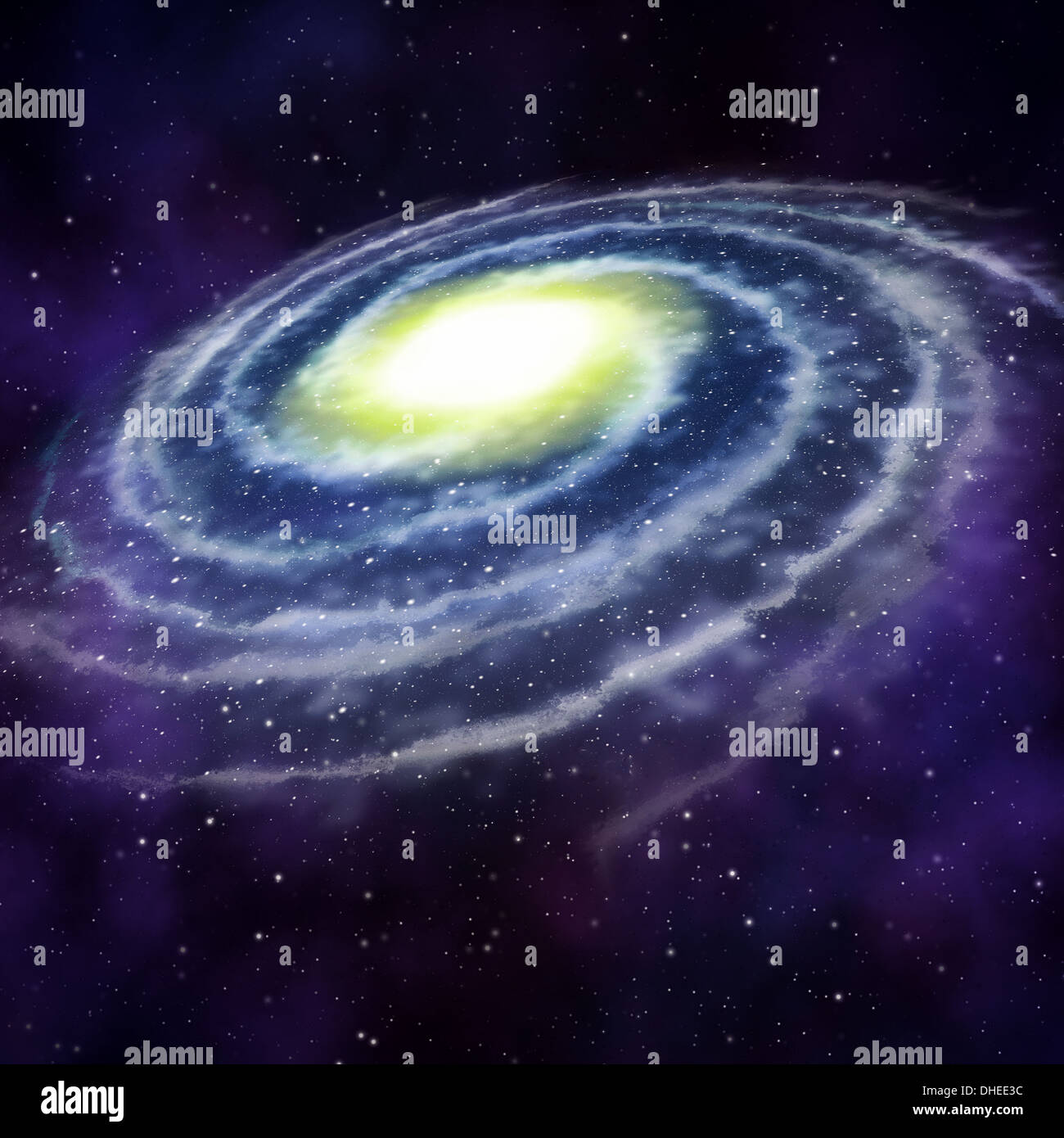 Illustration of a spiral galaxy in deep space Stock Photo - Alamy