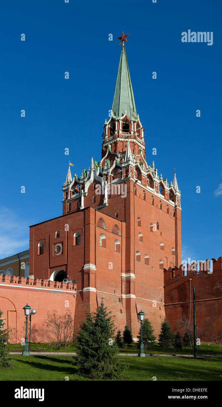 Trinity Tower of the Moscow Kremlin, Russia Stock Photo